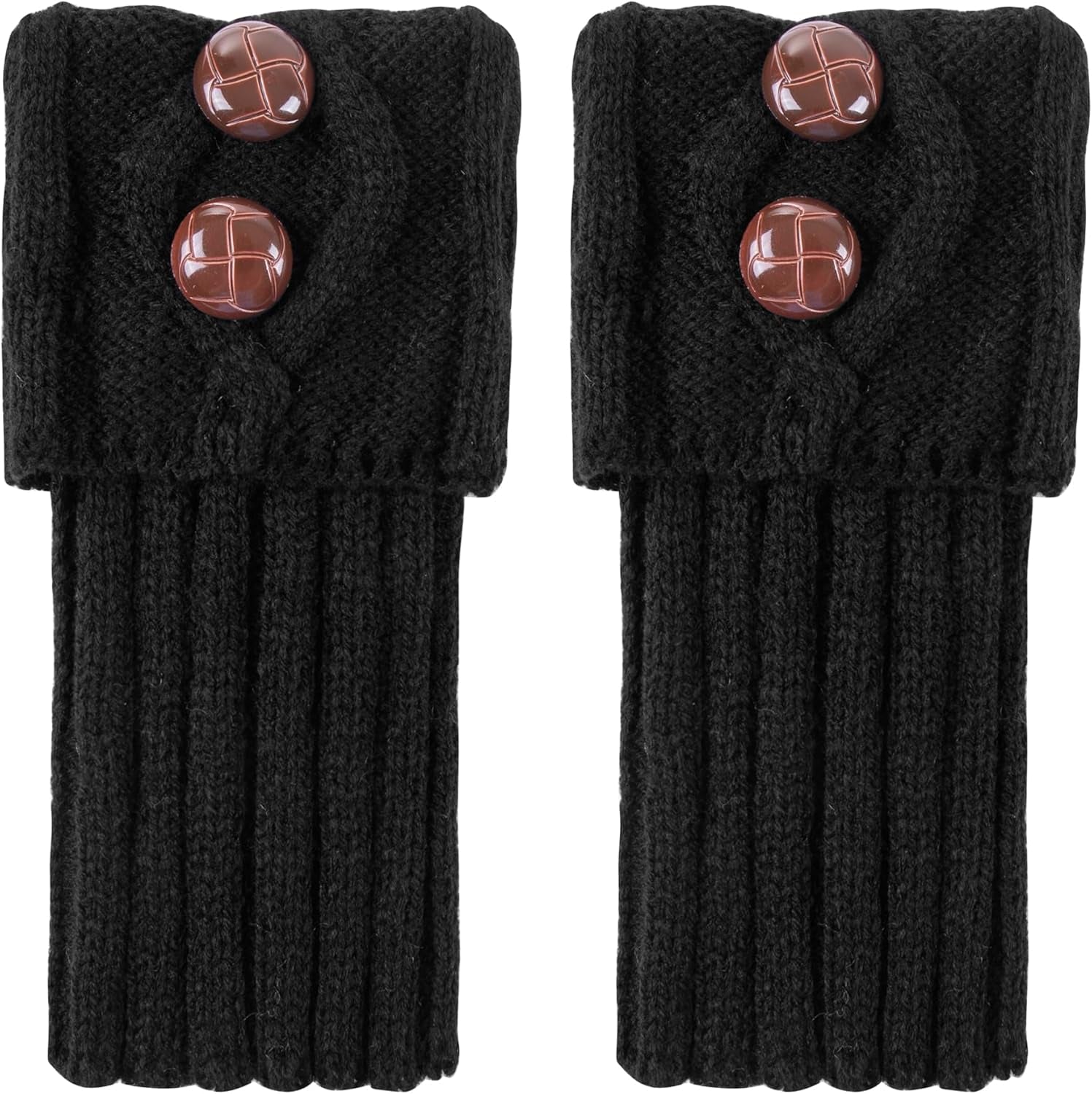 REDESS Women Boot Knit Cuffs,Short Crochet Leg Warmers, Variety of Styles Winter Warm Cuff Socks 3 Pairs