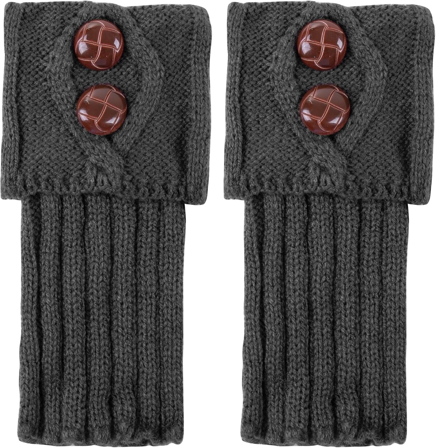 REDESS Women Boot Knit Cuffs,Short Crochet Leg Warmers, Variety of Styles Winter Warm Cuff Socks 3 Pairs