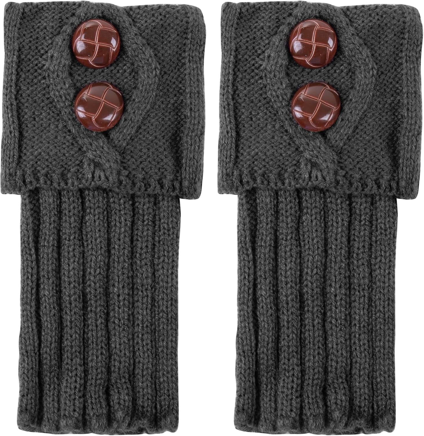 REDESS Women Boot Knit Cuffs,Short Crochet Leg Warmers, Variety of Styles Winter Warm Cuff Socks 3 Pairs